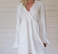 Malin Dress Ecofrotté Vit