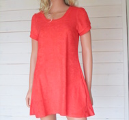 Charlotte Dress Ecofrotté Corall